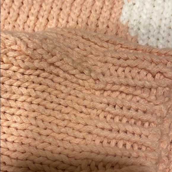 GARNET Hill Blush Pink And White Polka Dot Sweater - Picture 6 of 6